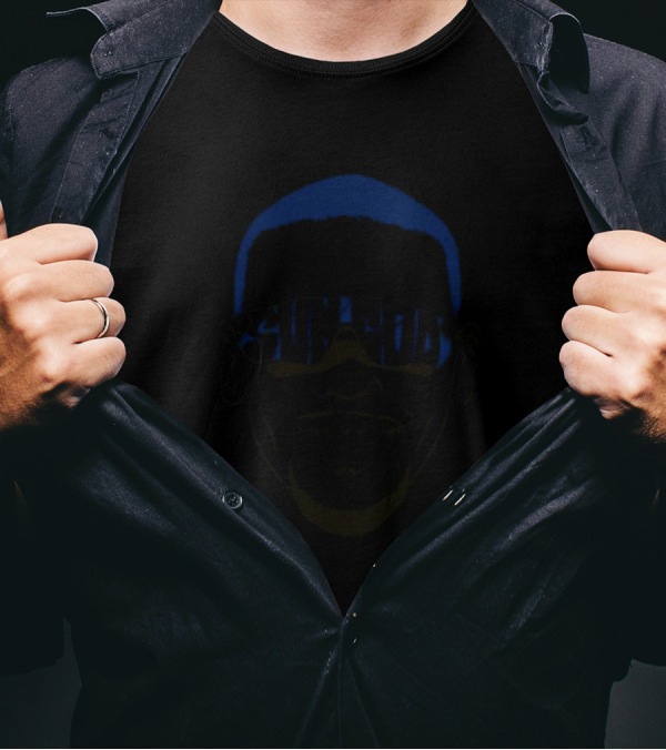 Amon-Ra St. Brown Detroit Lions Sun God Big Face Sunglasses T-Shirt