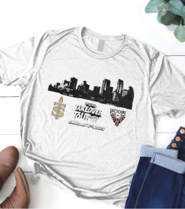 Toronto Sceptres Vs Montreal Victoire PWHL Takeover Tour January 6th 2025 Skyline Event T-Shirt