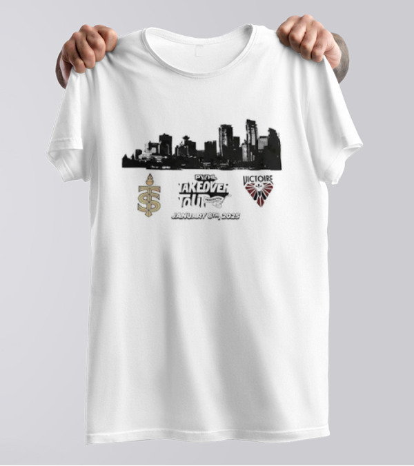 Toronto Sceptres Vs Montreal Victoire PWHL Takeover Tour January 6th 2025 Skyline Event T-Shirt
