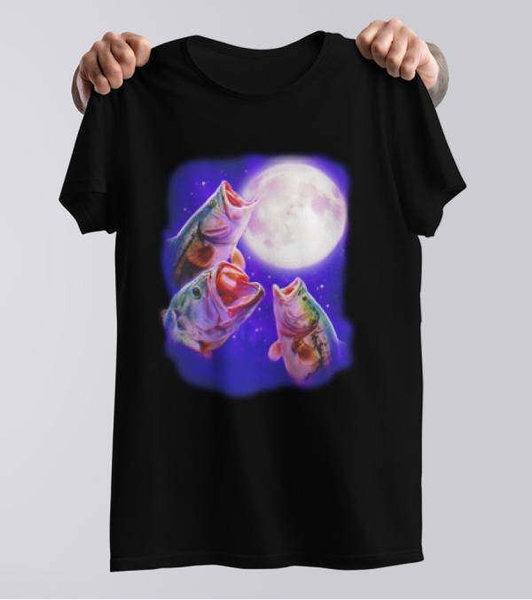 Fish Howl At The Moon In The Night T-Shirt