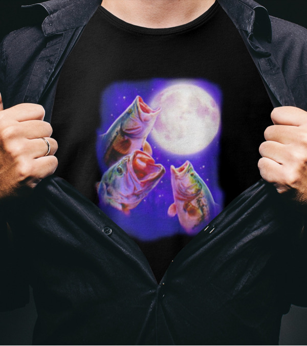 Fish Howl At The Moon In The Night T-Shirt