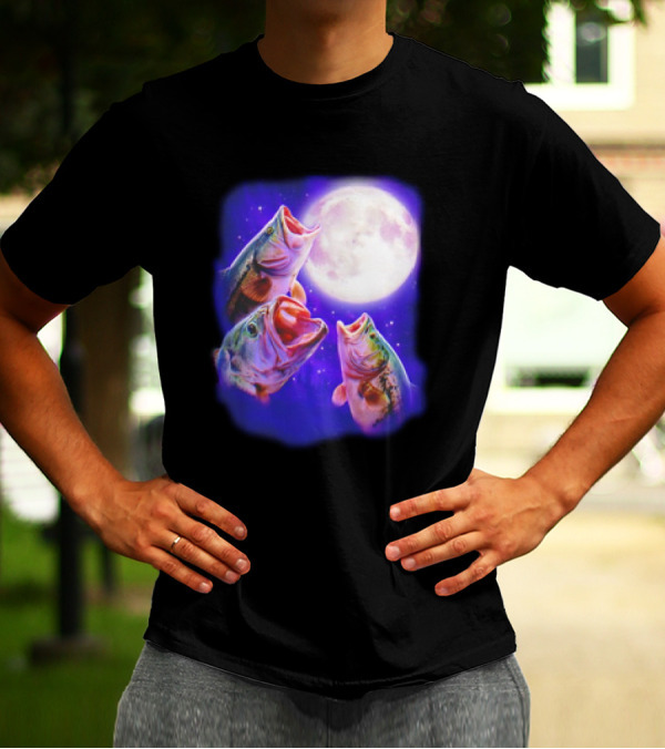 Fish Howl At The Moon In The Night T-Shirt