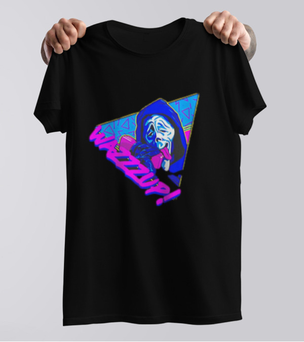 Ghostface Scream Wazzup 90s Neon Vibes T-Shirt