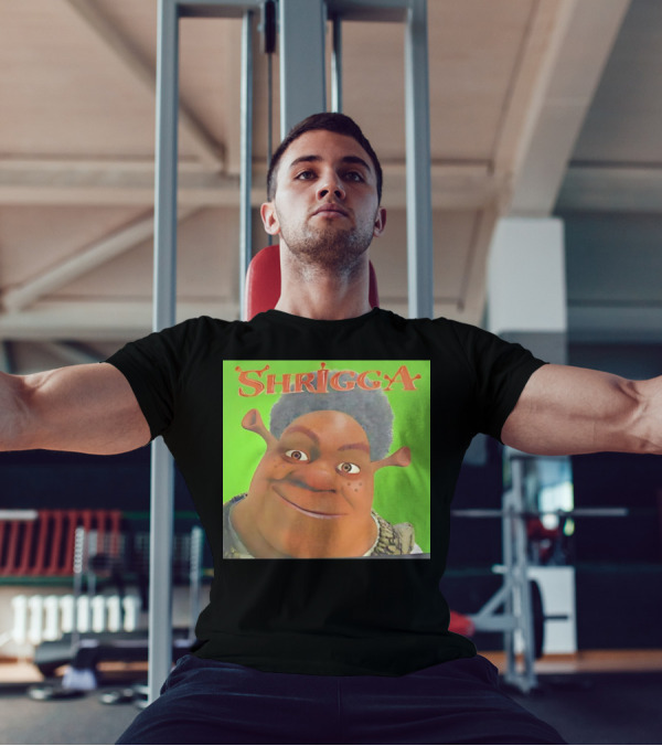 Shrigga Shrek Parody Green Background T-Shirt