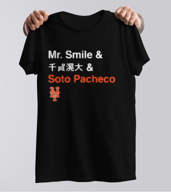 Mr. Smile New York Mets Logo Soto Pacheco T-Shirt