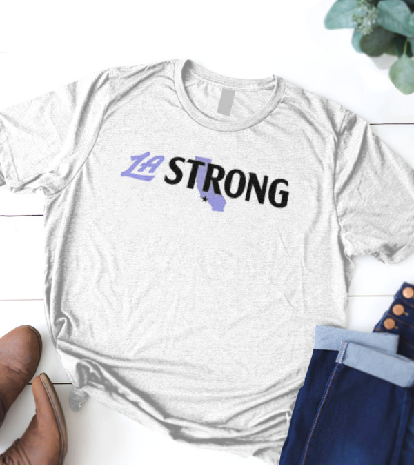 Clippers Game LA Strong California Outline T-Shirt