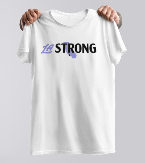 Clippers Game LA Strong California Outline T-Shirt
