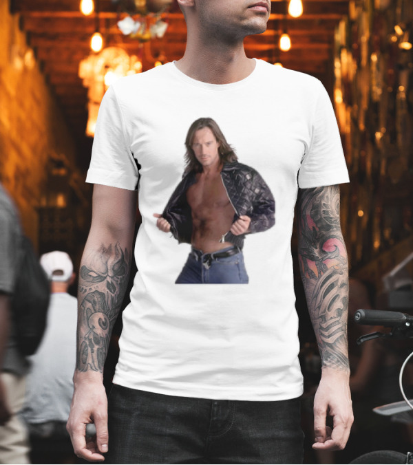 The Night's Kevin Sorbo In Classic Tough-Guy Leather Look T-Shirt