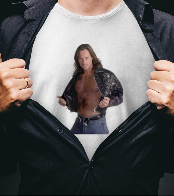 The Night's Kevin Sorbo In Classic Tough-Guy Leather Look T-Shirt