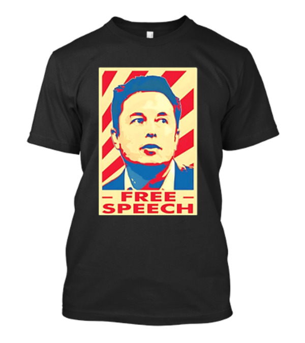 Elon Musk Free Speech Poster T-Shirt