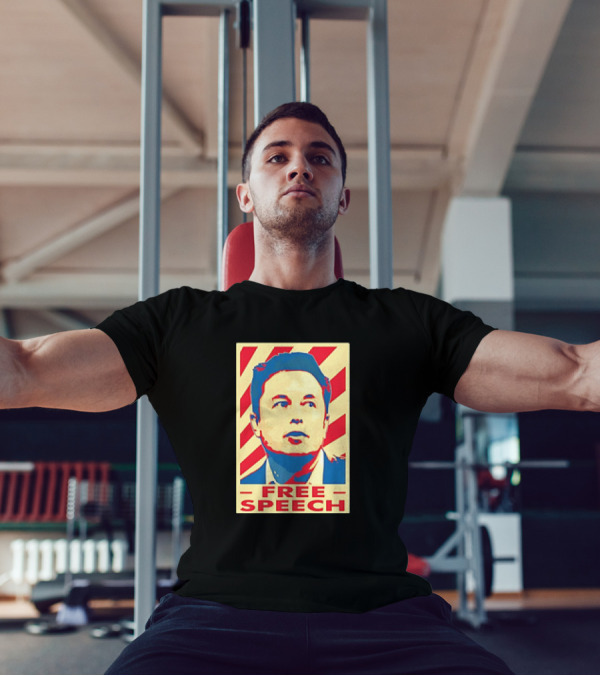 Elon Musk Free Speech Poster T-Shirt