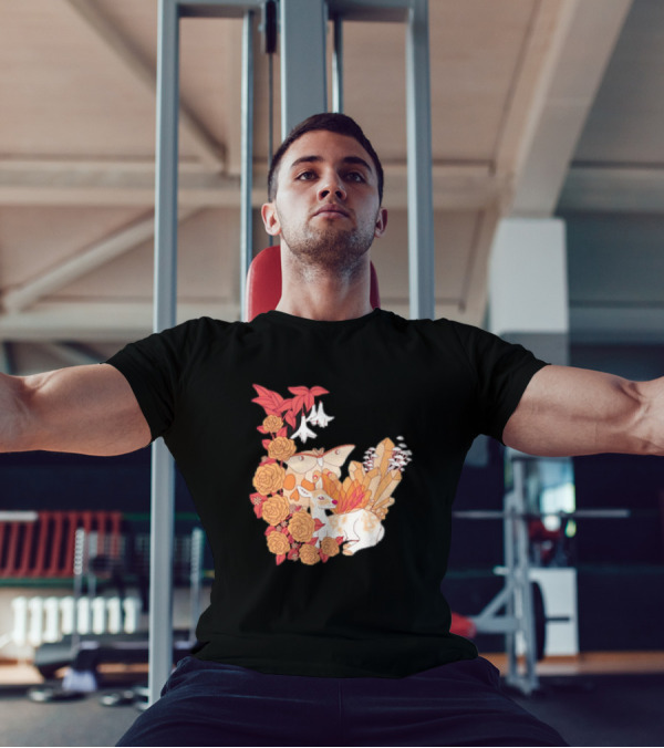 Mystical Forest Fawn Surrounded By Roses And Butterflies T-Shirt