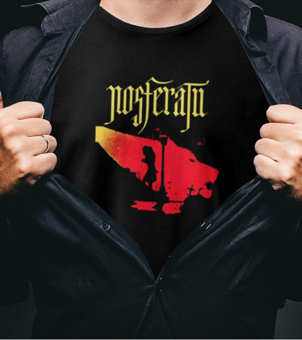 Nosferatu Vampire Silhouette Boat Scene T-Shirt