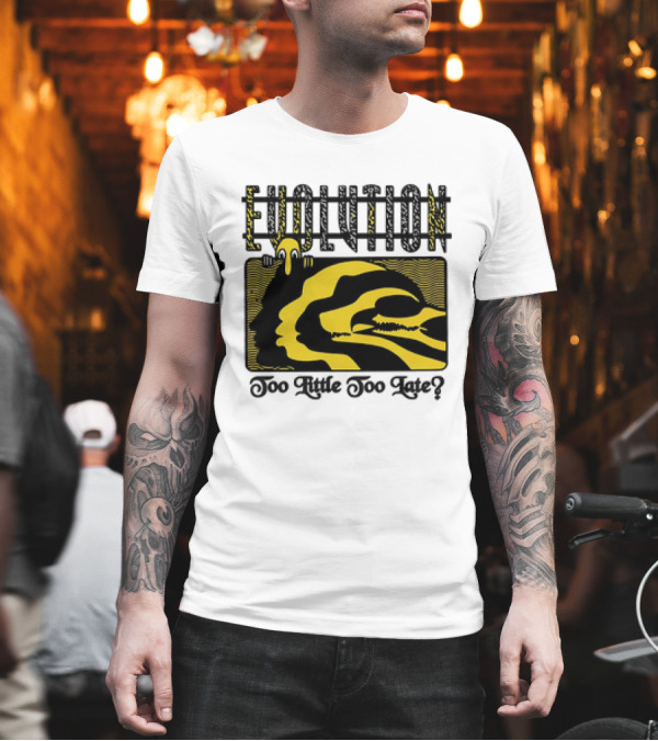 Evolution Too Little Too Late? Bold Yellow And Black T-Shirt