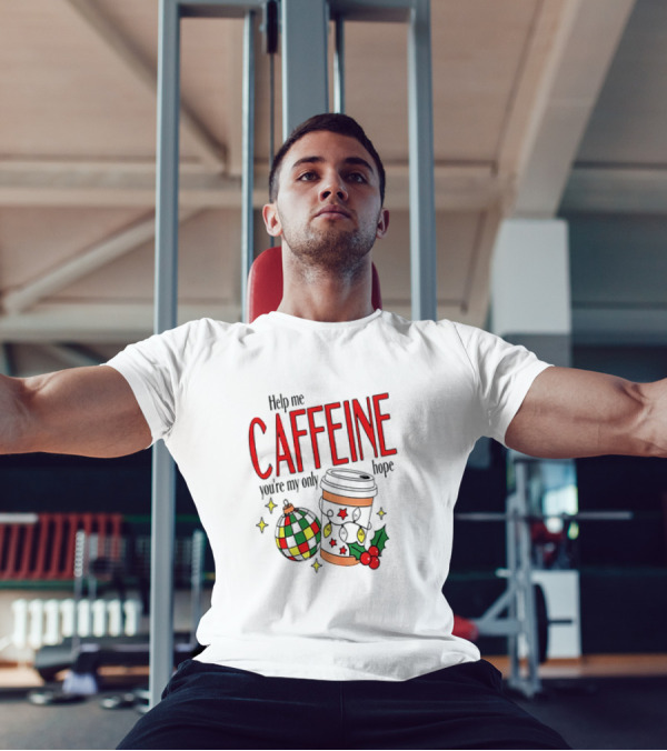 Help Me Caffeine You're My Only Hope Christmas Coffee Cup And Ornament Holiday T-Shirt