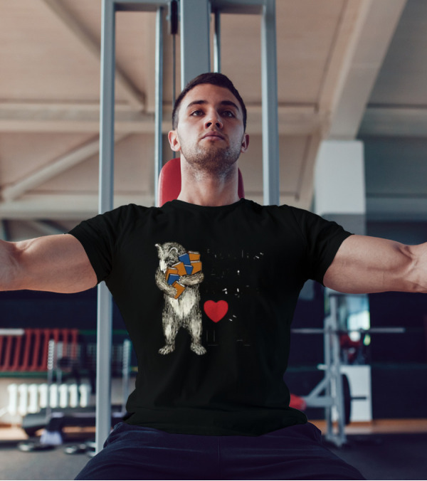 Books Are Magic Loves L.A. Bear With Books T-Shirt