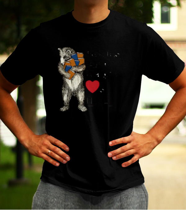Books Are Magic Loves L.A. Bear With Books T-Shirt