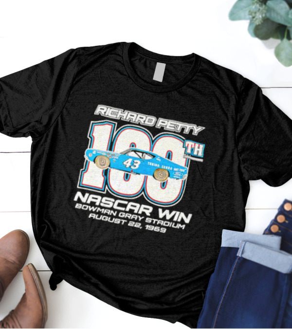 Richard Petty 100th NASCAR Win Bowman Gray Stadium August 22 1969 T-Shirt