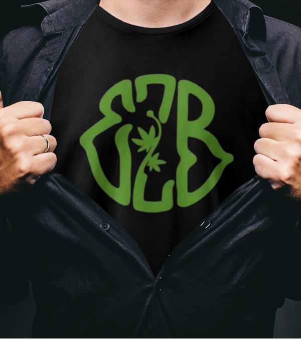 "420 Exclusive EZB Branding With Cannabis Motif" T-Shirt
