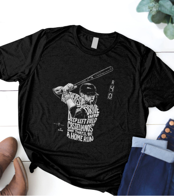 4-0 Ballgame Deep Left Field Castellanos Home Run T-Shirt