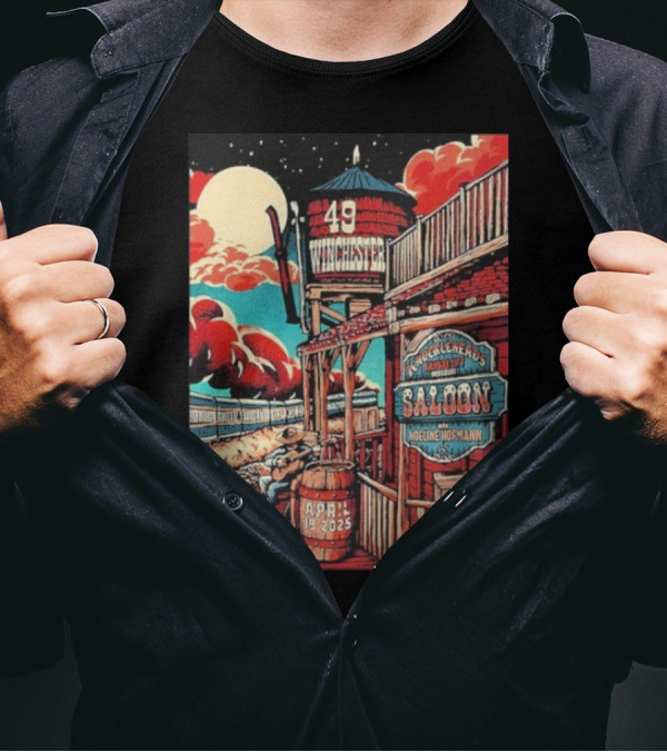 49 Winchester Knuckleheads Saloon Kansas City April 19 2025 Event With Noelene Hofmann T-Shirt