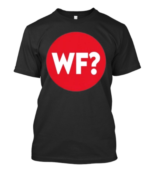Adrianne Curry Wearing WF Why-Files Red Circle Icon T-Shirt