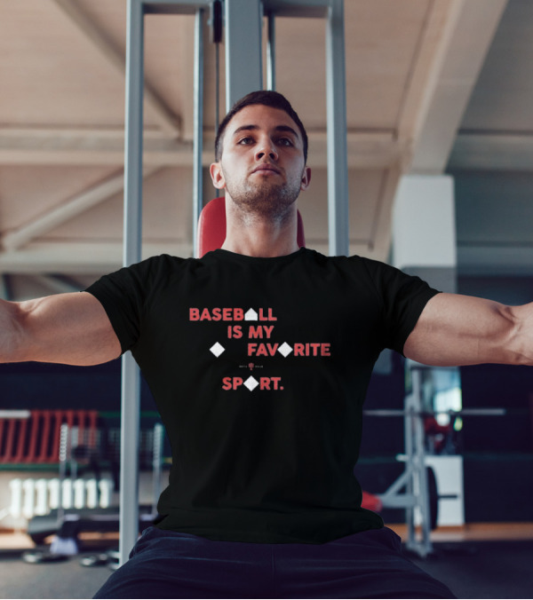 Baseball Is My Favorite Sport With Base Diamond Icons T-Shirt