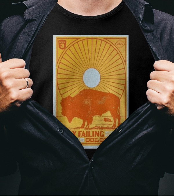 Billy Failing Wildflower Pavilion May 3 2025 Lyons Colorado Concert Buffalo Sunburst Art T-Shirt