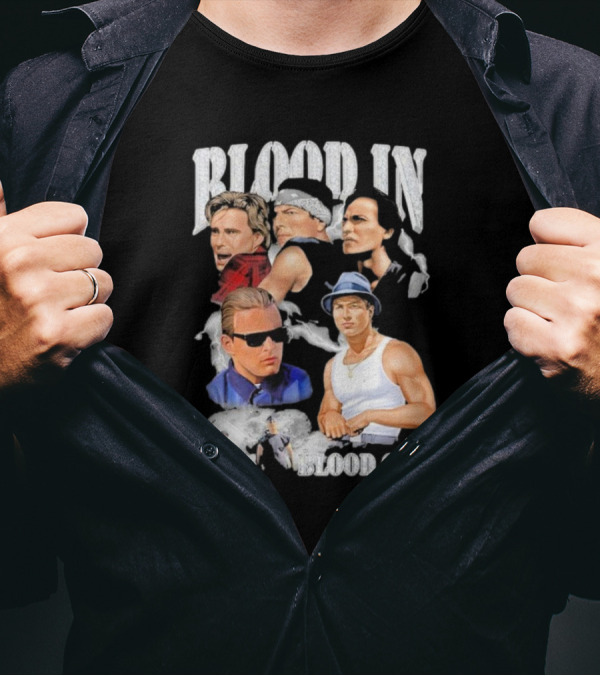 Blood In Blood Out Movie Characters Collage With Diamonds T-Shirt