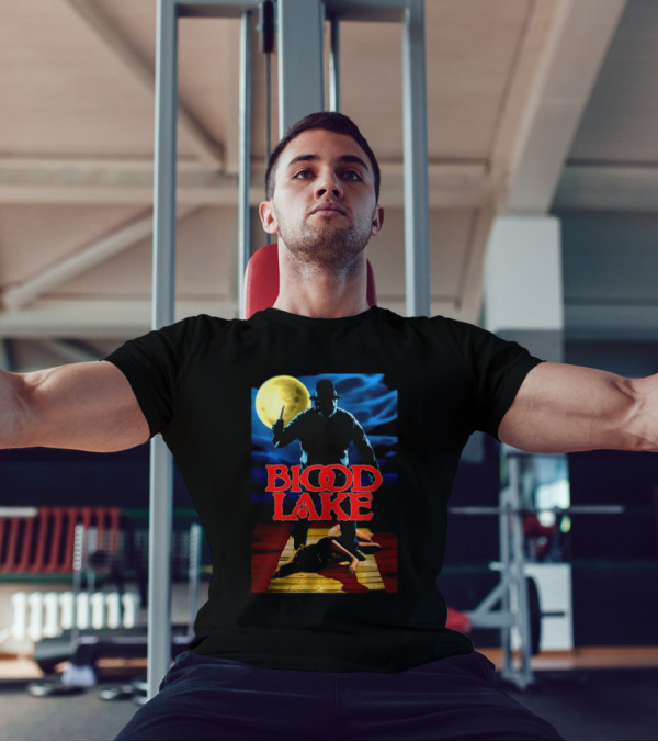 Blood Lake Horror Movie Moonlit Killer Silhouette T-Shirt