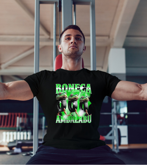 Boneca Ambalabu Frog Head With Tires And Green Lightning T-Shirt