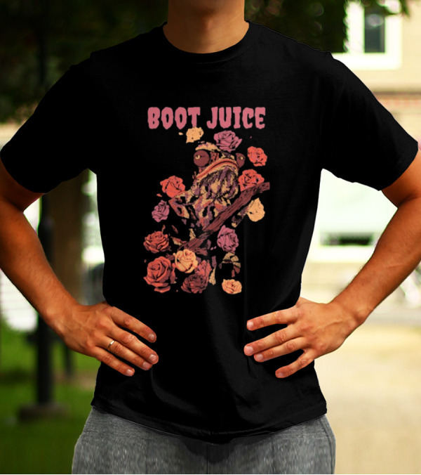Boot Juice Chameleon Surrounded By Colorful Roses T-Shirt