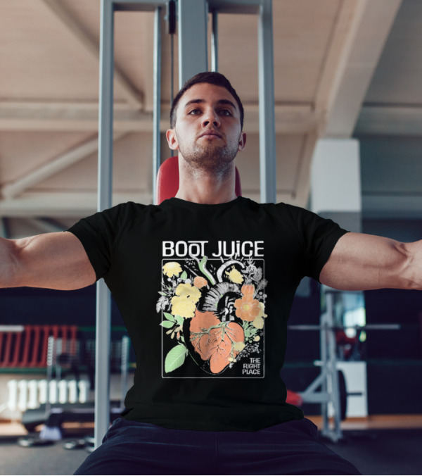 Boot Juice The Right Place Floral Heart Botanical Vintage Style T-Shirt