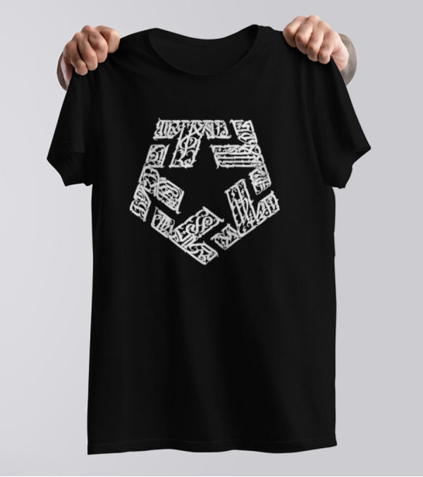 Enemigo Star Tribal Gear Symbol Geometric Block Pattern T-Shirt