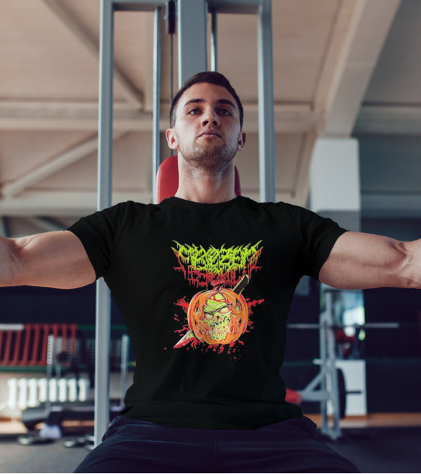 Frozen Soul Pumpkin Skull Knife Horror Graphic T-Shirt