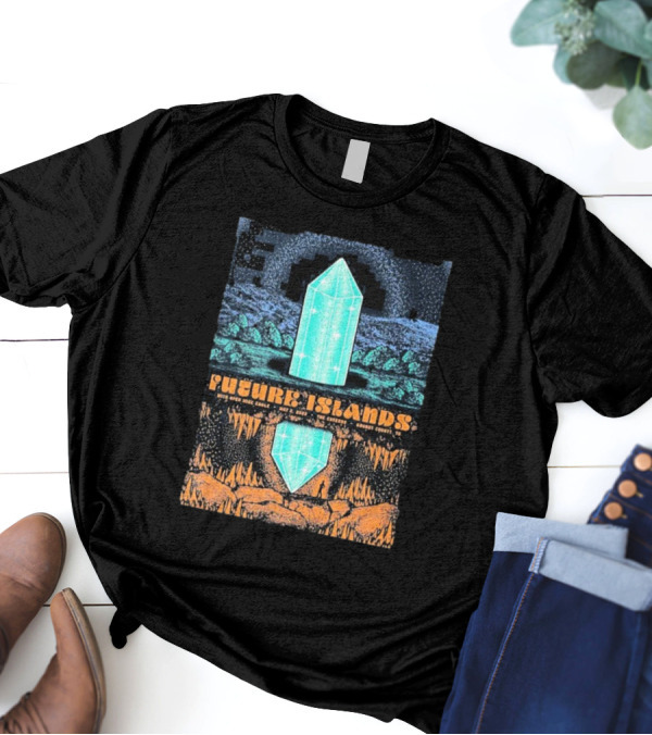 Future Islands With Open Mike Eagle May 2 2025 The Caverns Grundy County TN By Status Serigraph T-Shirt