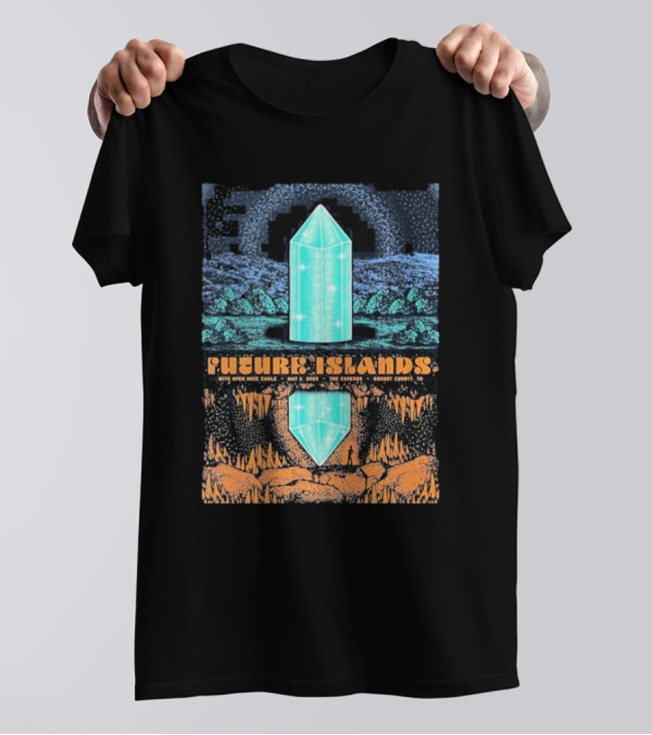 Future Islands With Open Mike Eagle May 2 2025 The Caverns Grundy County TN By Status Serigraph T-Shirt