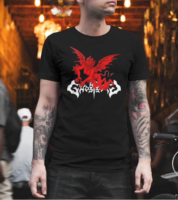 Ghost Supply Red Anarchy Angel Design USA T-Shirt