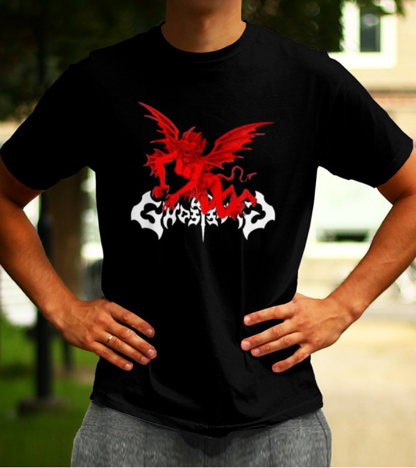 Ghost Supply Red Anarchy Angel Design USA T-Shirt