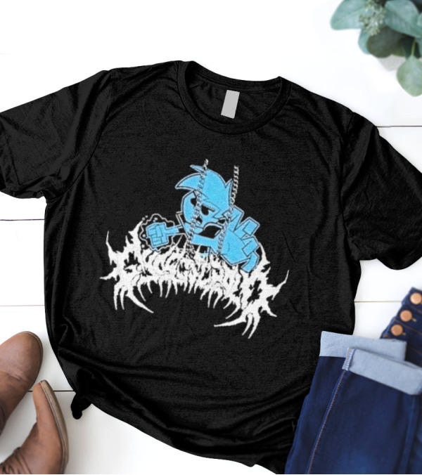 Danny Phantom Ghost Supply White Flame Text T-Shirt