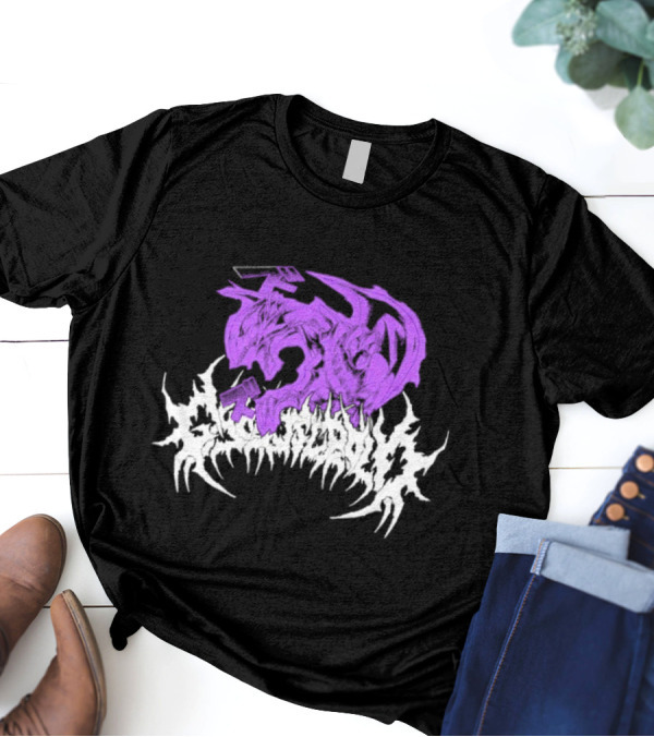 Ghost Supply Duel Purple Dragon With White Text T-Shirt