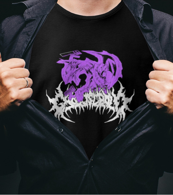 Ghost Supply Duel Purple Dragon With White Text T-Shirt