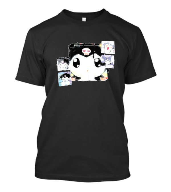 Kuromi Patchwork Ghost Supply Cute Character Collage T-Shirt