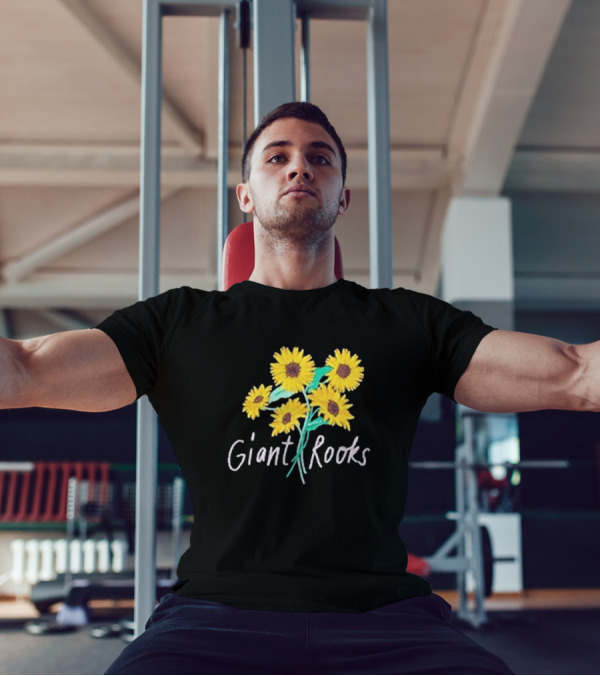 Giant Rooks Sunflower Bouquet Pink Skies T-Shirt