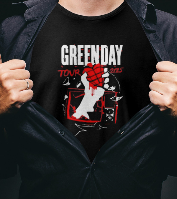 GREEN DAY TOUR 2025 HAND GRENADE IMAGE T-Shirt