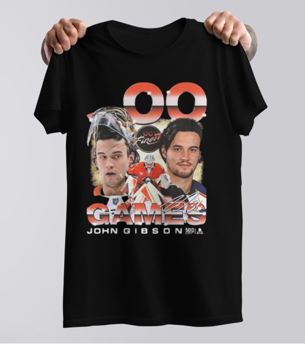 Anaheim Ducks John Gibson 500 Games Milestone Commemoration T-Shirt