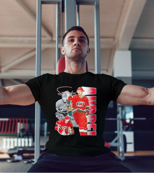 Andrei Svechnikov Carolina Hurricanes NHL Player 37 Signature T-Shirt