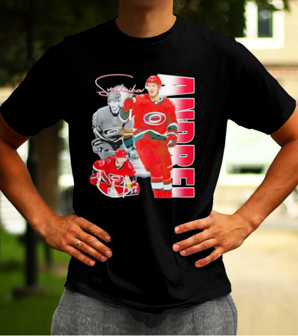 Andrei Svechnikov Carolina Hurricanes NHL Player 37 Signature T-Shirt