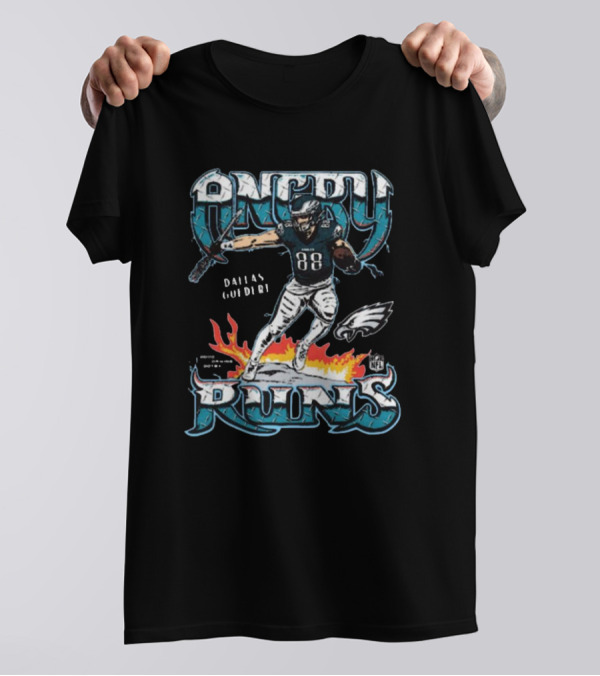 Angry Runs Philadelphia Eagles NFL Dallas Goedert 2024 T-Shirt
