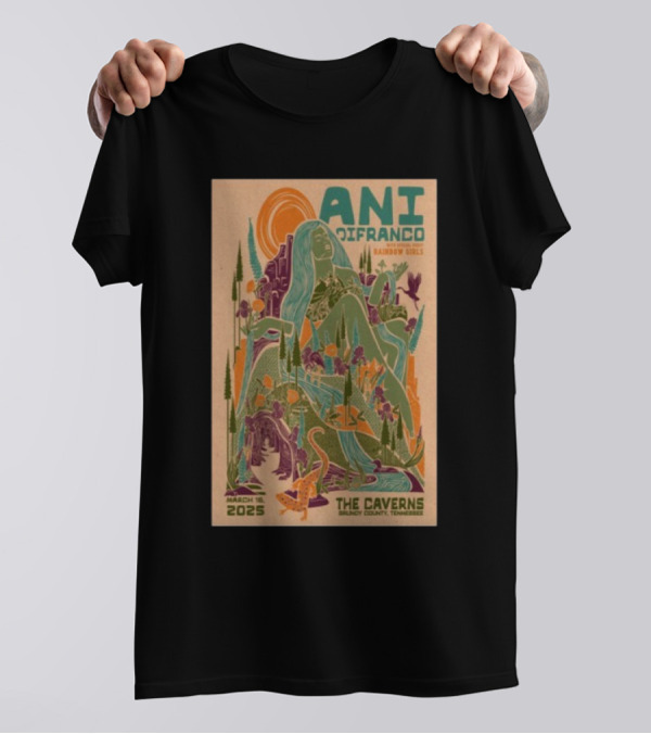 Ani Difranco Rainbow Girls March 16 2025 The Caverns Grundy County Tennessee T-Shirt